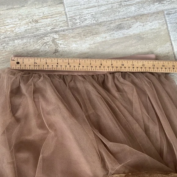 Elegant Brown Layered Women's Skirt Tulle - Picture 2 of 2